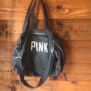 Pink brand duffel bag